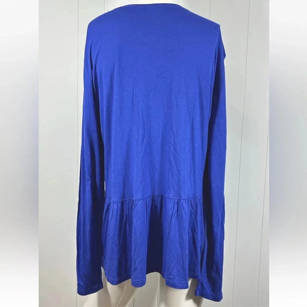 NWT Old Navy Women's Blue Long Sleeve Shirt Dress Rayon Size XL - Picture 3 of 4